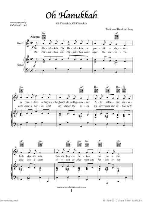 Hanukkah Songs Booklet (Chanukah Songs) 8 Songs For Each Day Of Hanukkah. Easy Piano